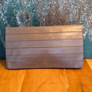 Reed Krakoff Archival Grey Soft Leather Pleated Envelope Clutch (GUC)